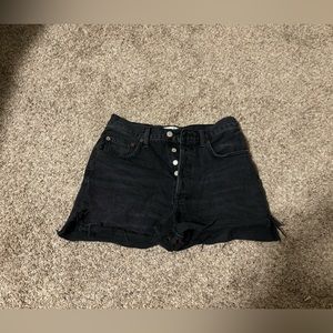 Black Agolde Parker Shorts